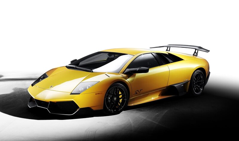 Yellow Lamborghini sports car