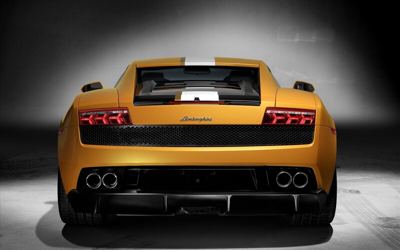 Yellow Lamborghini sports car