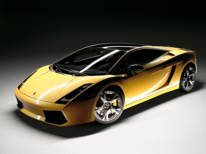 yellow lamborghini sports car