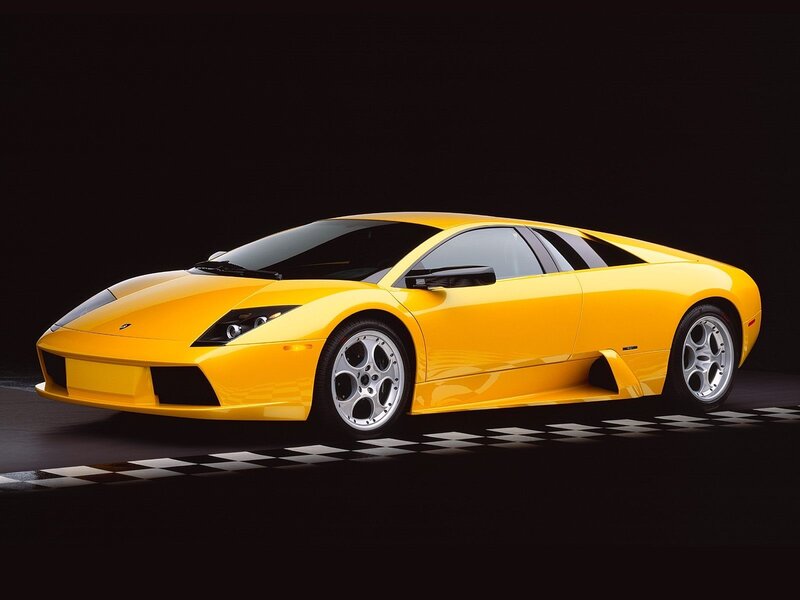 Yellow Lamborghini sports car