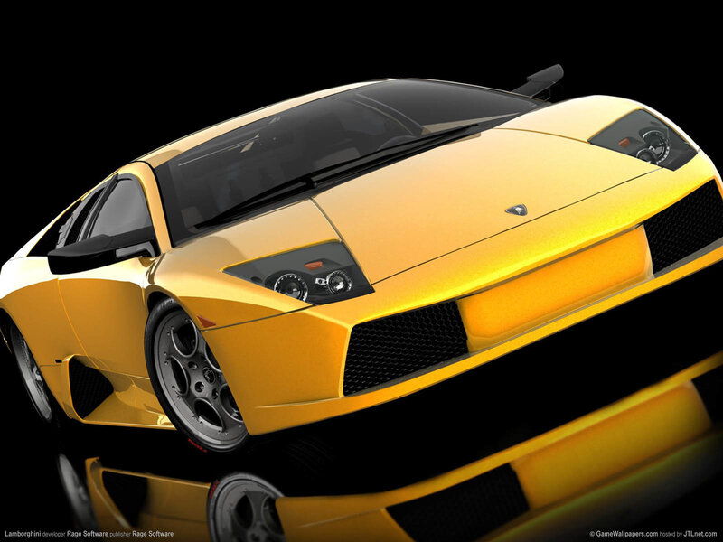 Yellow Lamborghini Sports Car — Dramatic, 3d Render
