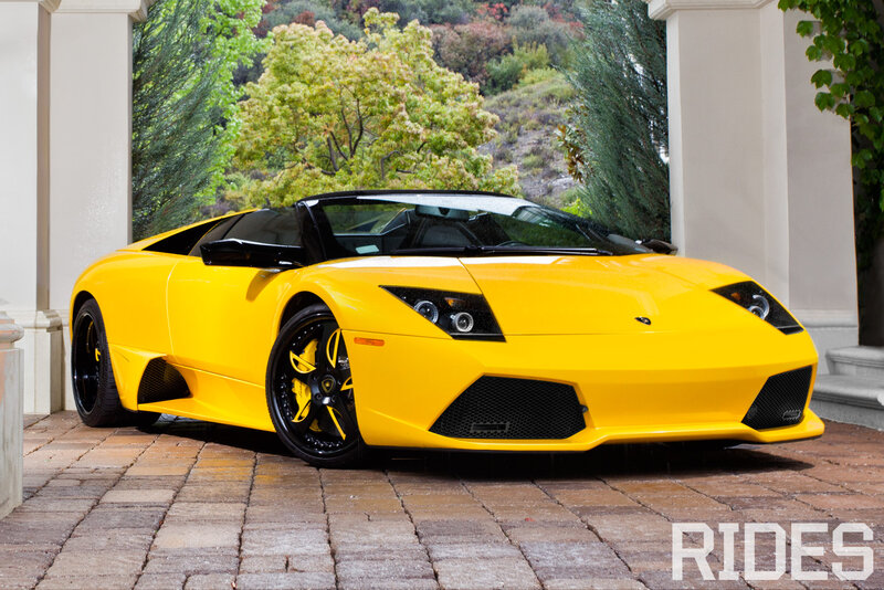 Yellow Lamborghini Sports Car — Dramatic, Afternoon