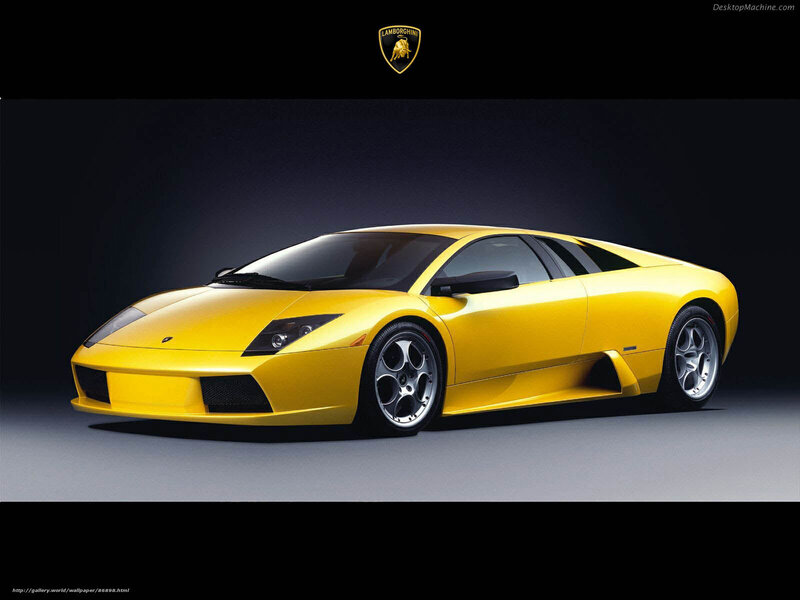 Yellow Lamborghini Sports Car — Dramatic, Photograph, Logo