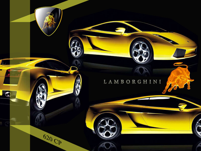 Yellow Lamborghini Sports Car — Dramatic