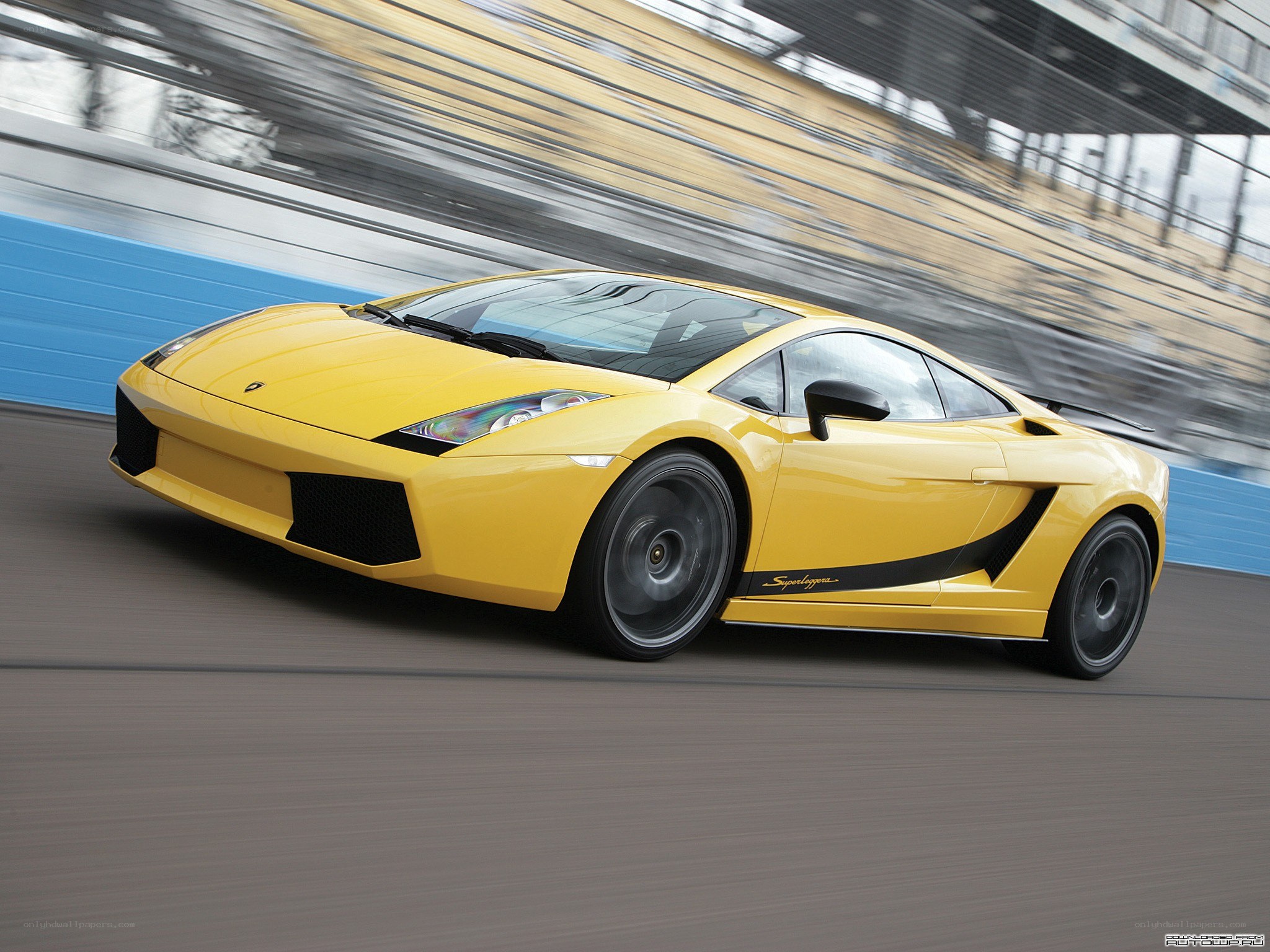 Yellow Lamborghini Superleggera