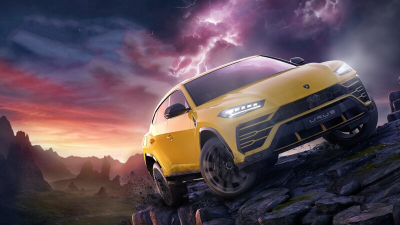 Yellow Lamborghini Urus