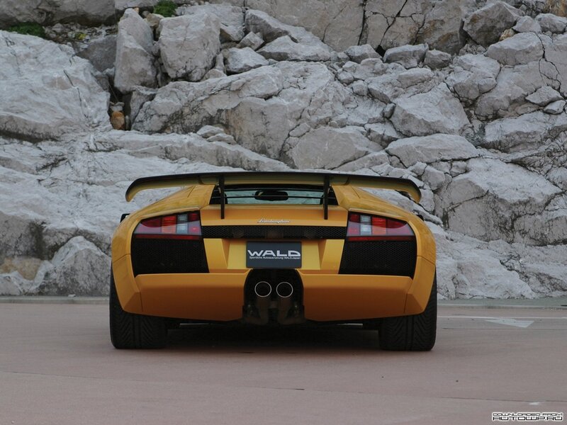 yellow lamborghini with wald badge