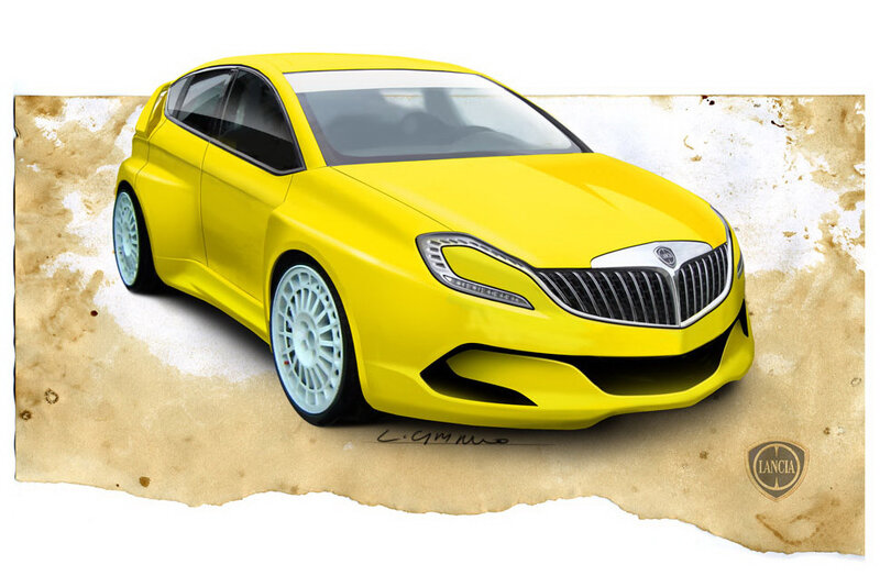 Yellow Lancia Concept Car