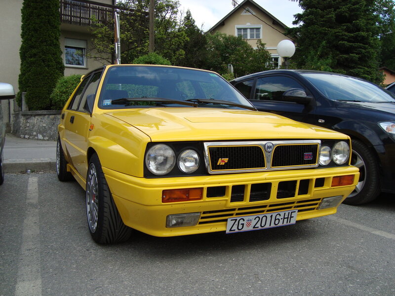 Yellow Lancia Delta HF — Neutral, Afternoon