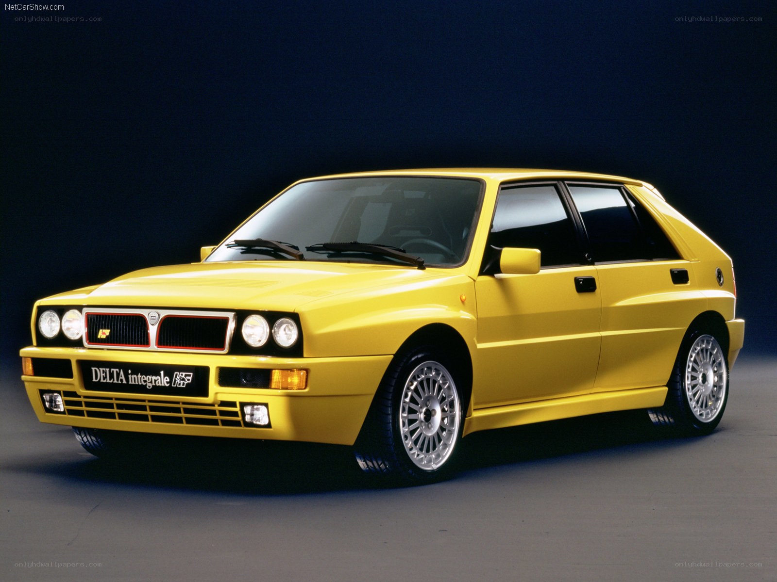 Yellow Lancia Delta Integrale