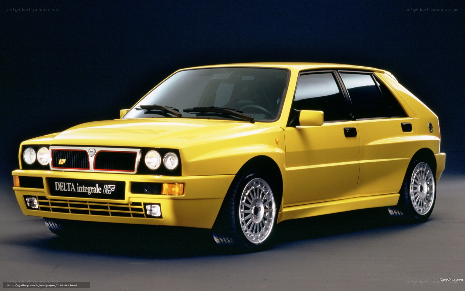 Yellow Lancia Delta Integrale