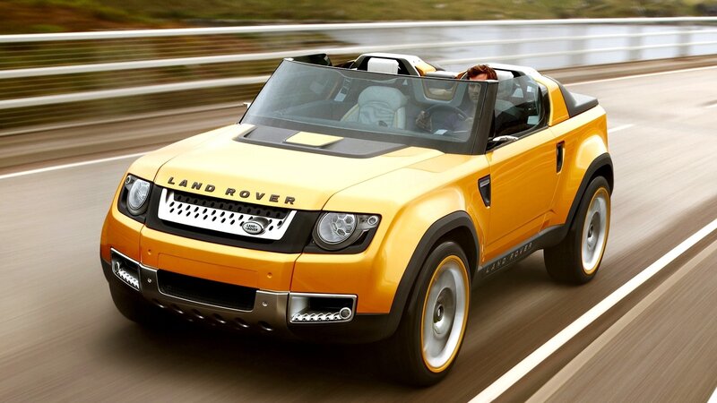 Yellow Land Rover Car — Dynamic