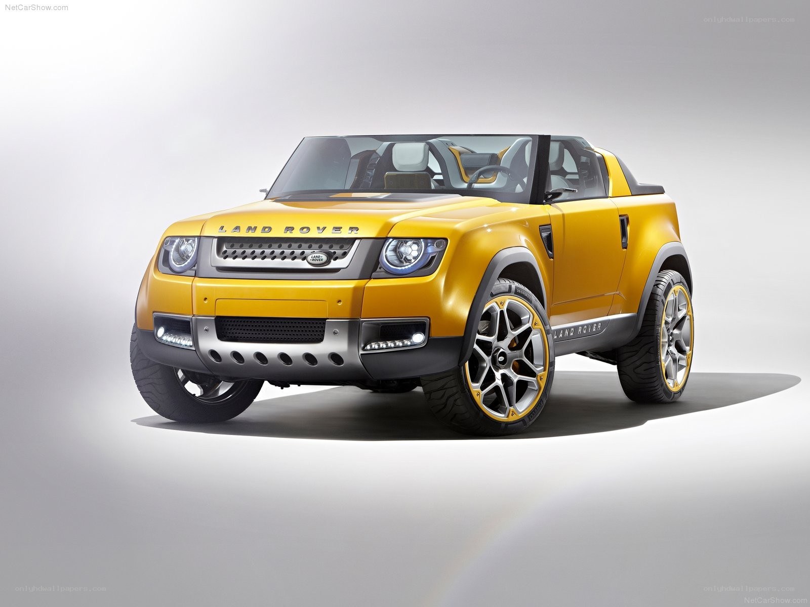 Yellow Land Rover Concept Car