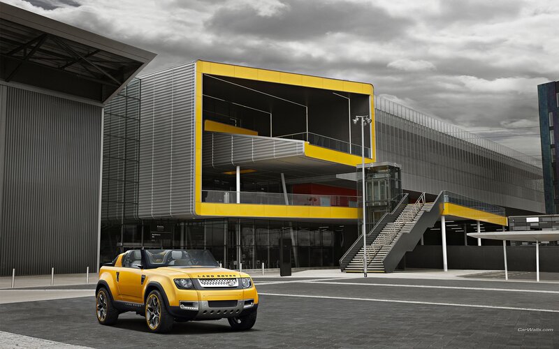 Yellow Land Rover Concept — Dramatic, 3d Render