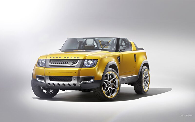 Yellow Land Rover Concept — Neutral, Photograph, Car, Wheels, Headlights
