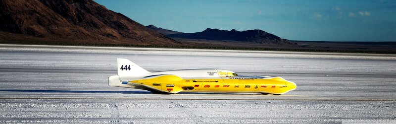 Yellow Land Speed Car