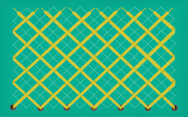 yellow lattice pattern