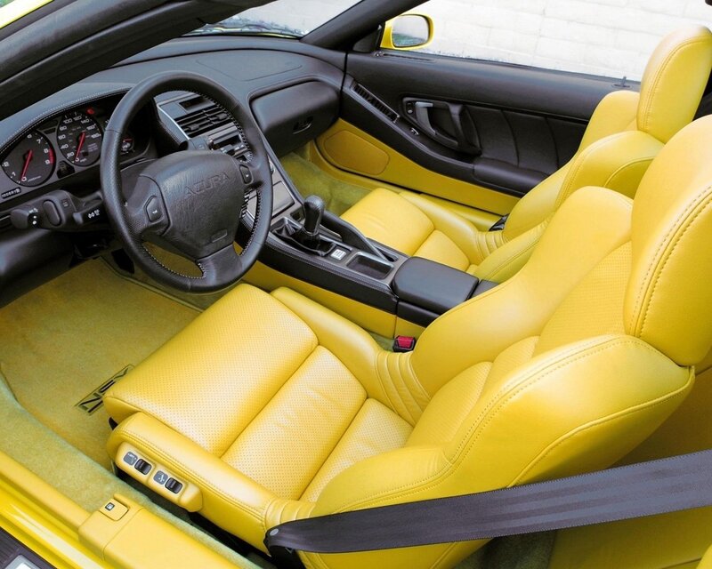 Yellow Leather Car Interior — Neutral