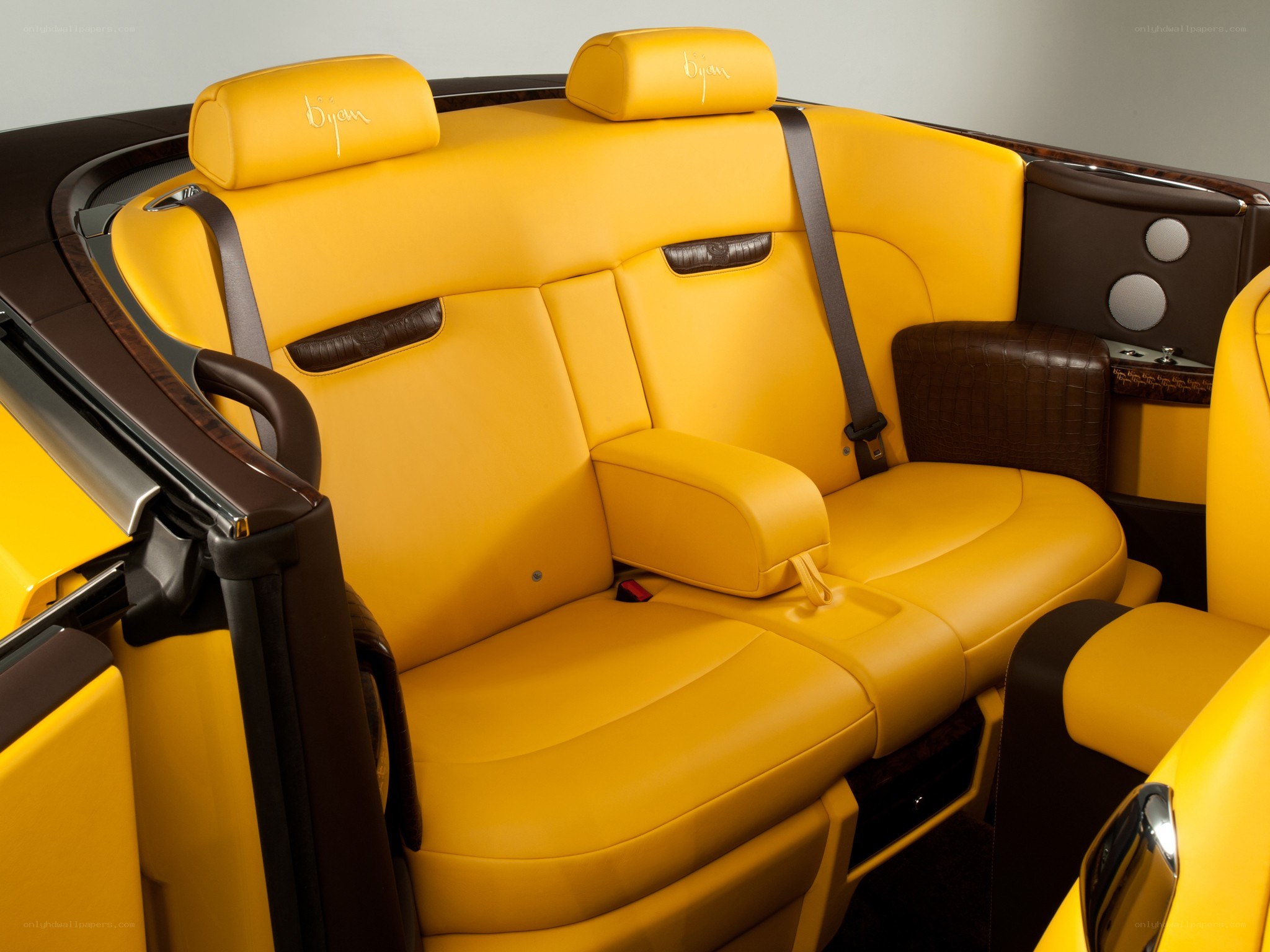 yellow leather car seats
