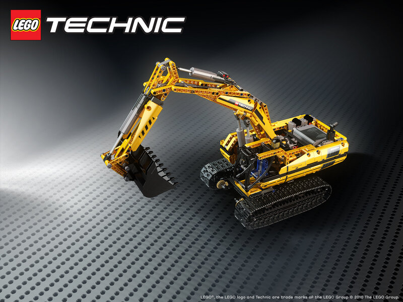 Yellow Lego Excavator