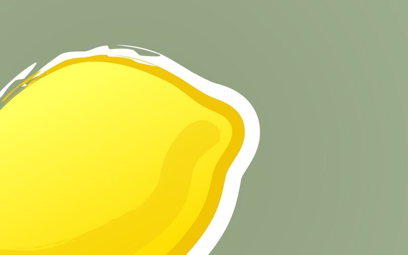 yellow lemon slice illustration