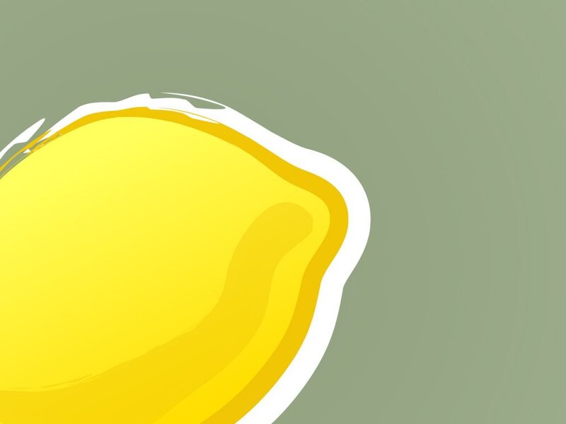 Yellow Lemon Slice — Minimalist