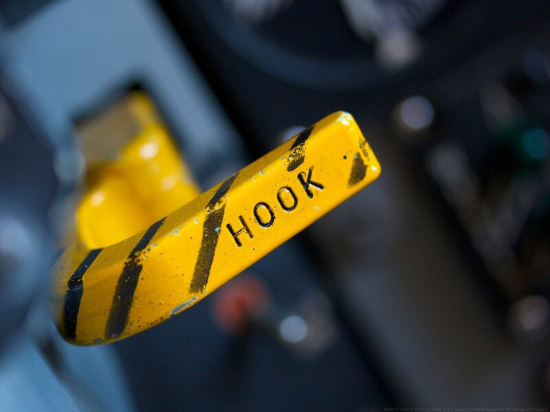 Yellow Lever with Hook Label