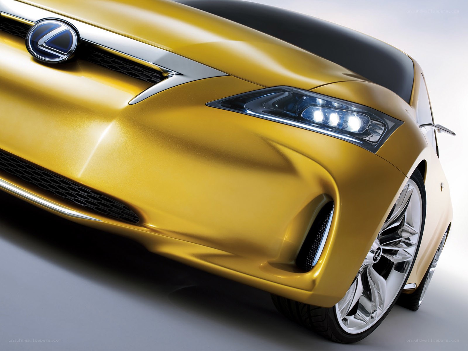 Yellow Lexus concept car