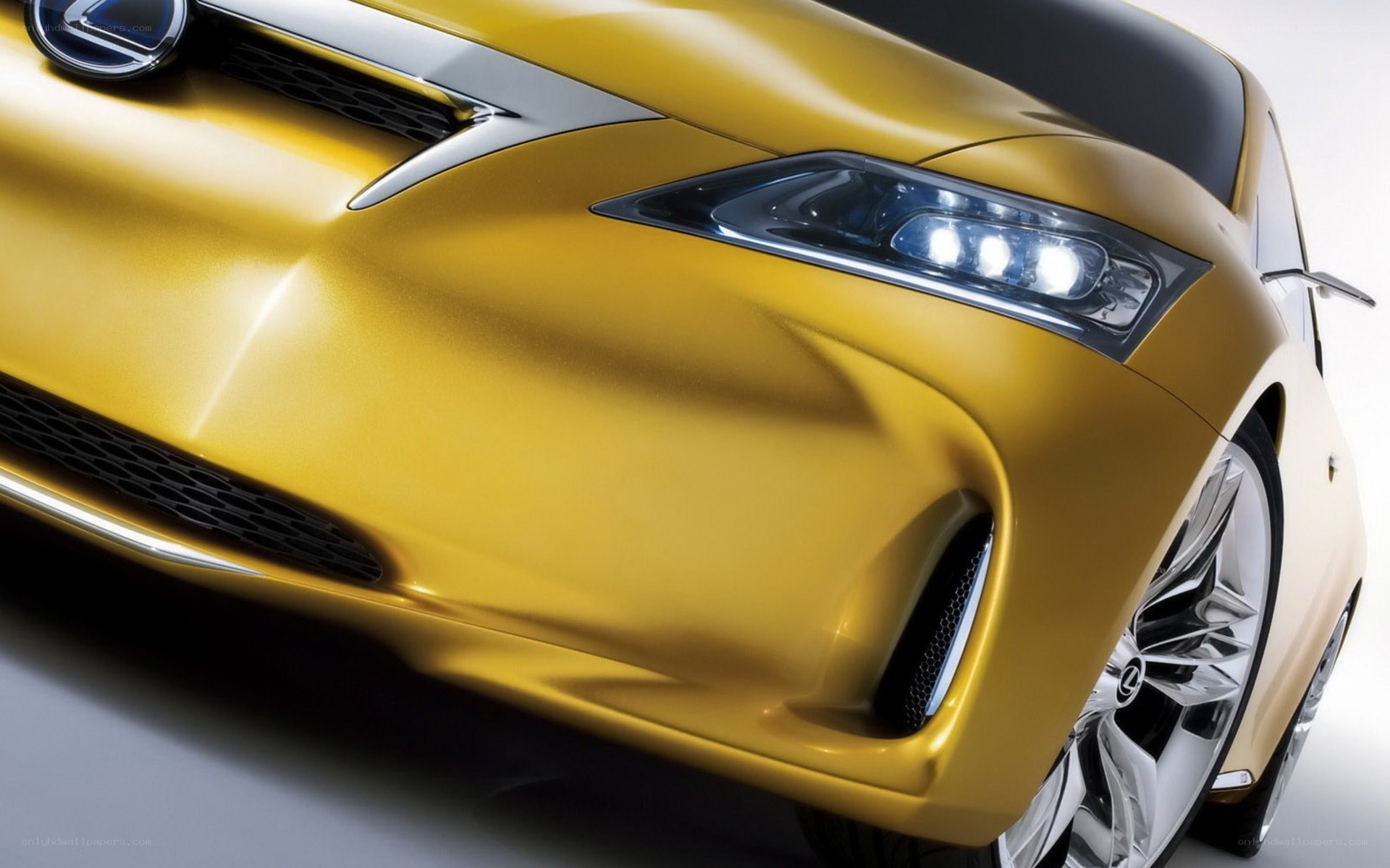 Yellow Lexus concept car