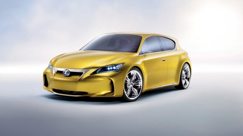 yellow lexus concept car
