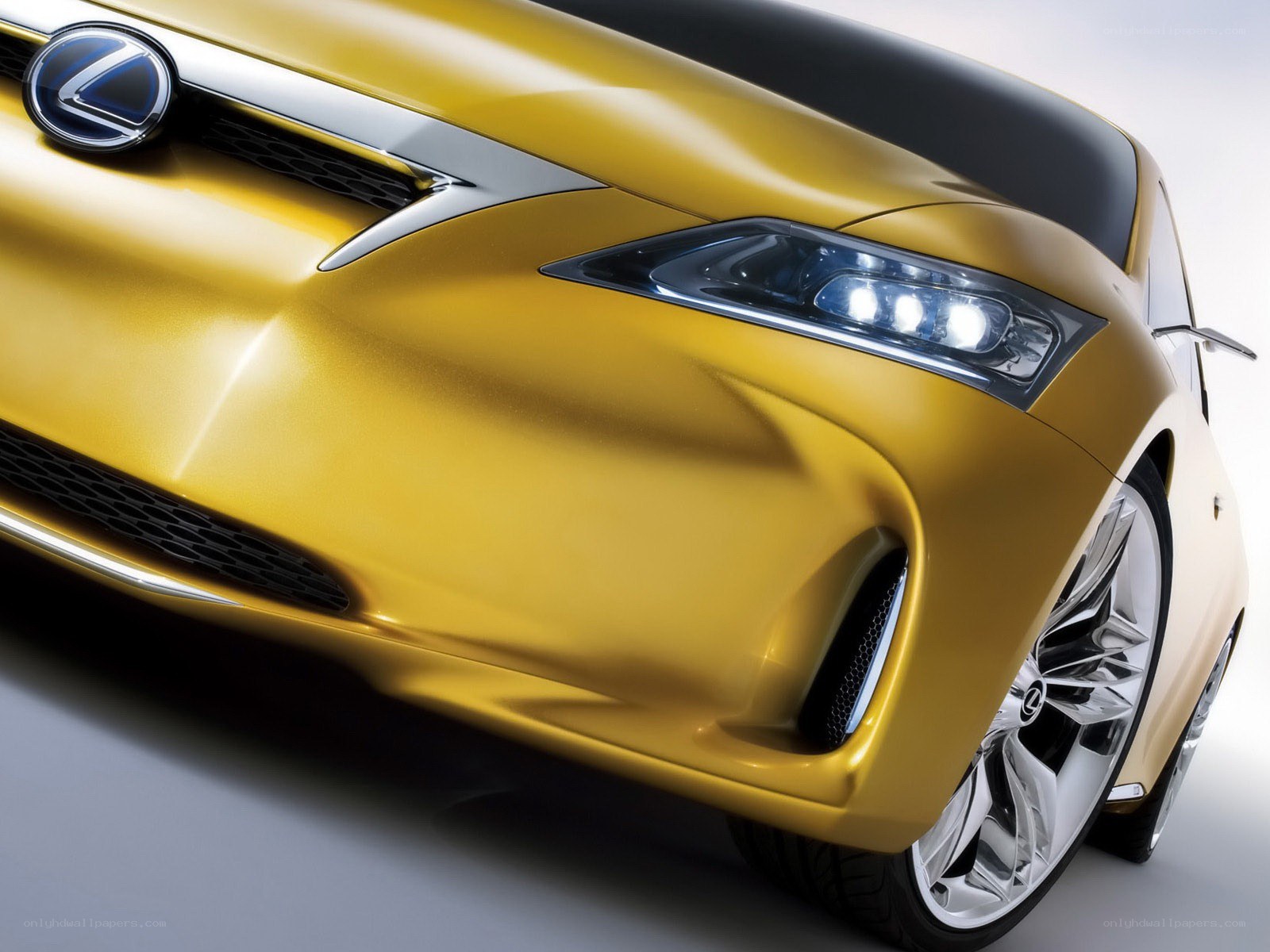 Yellow Lexus concept car