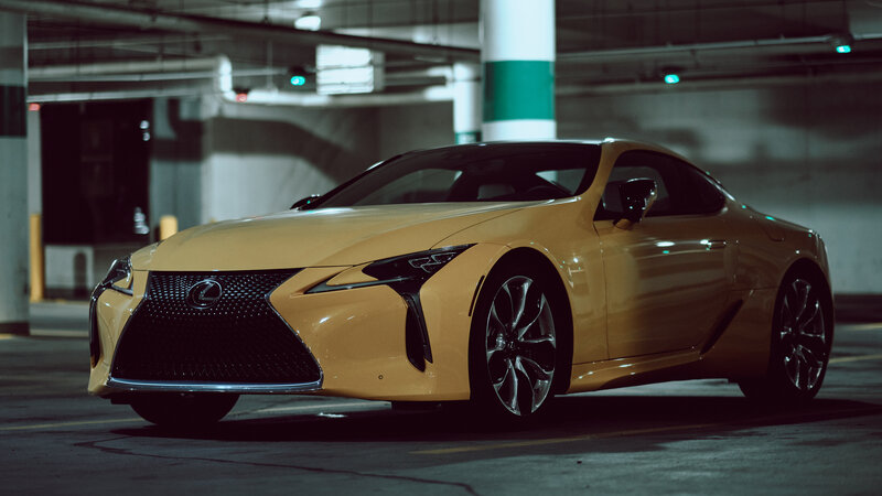 Yellow Lexus Coupe