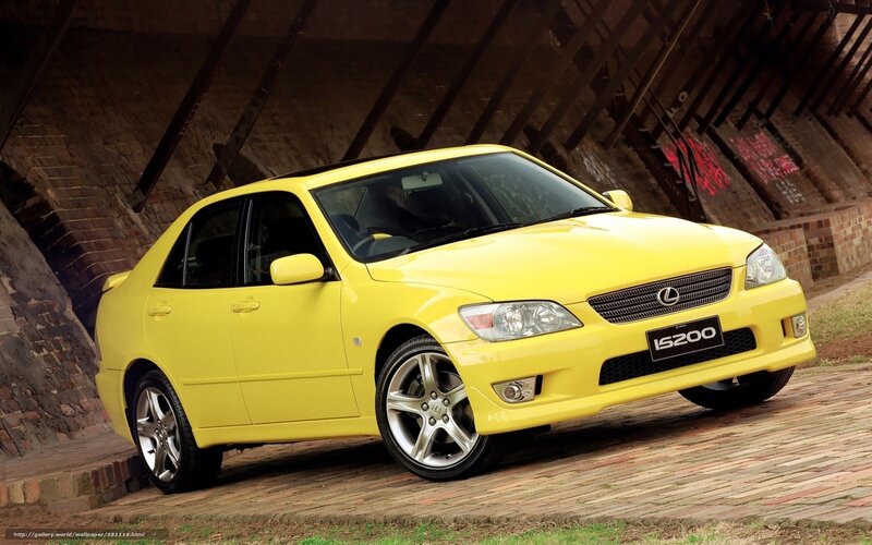 yellow lexus is200 sedan