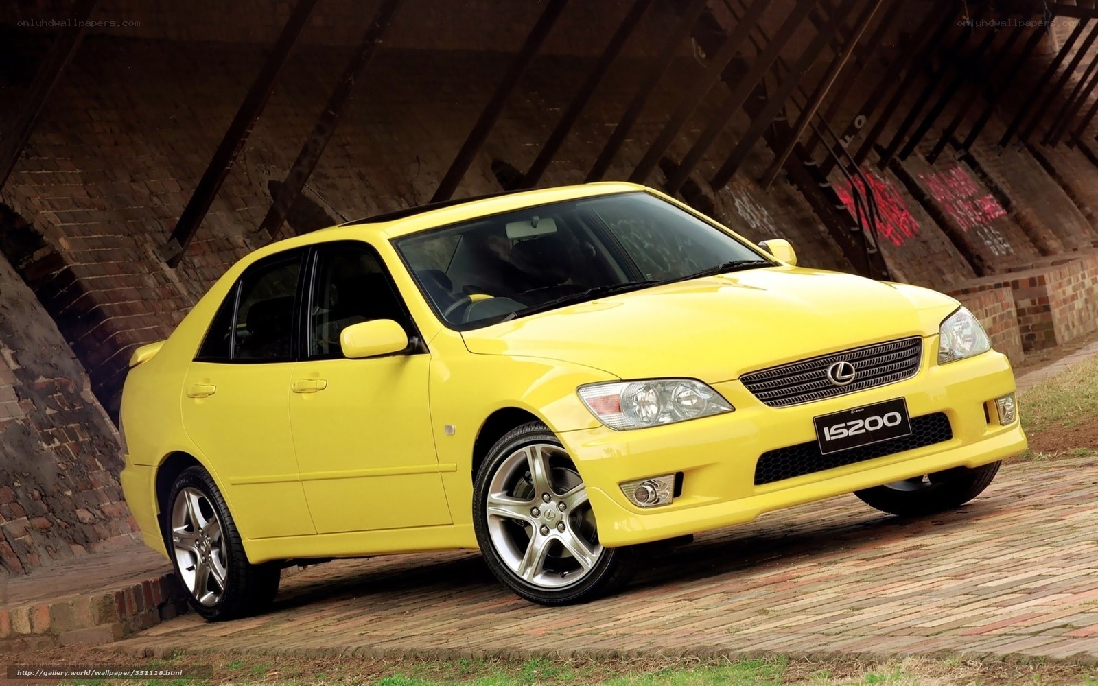 yellow lexus is200 sedan
