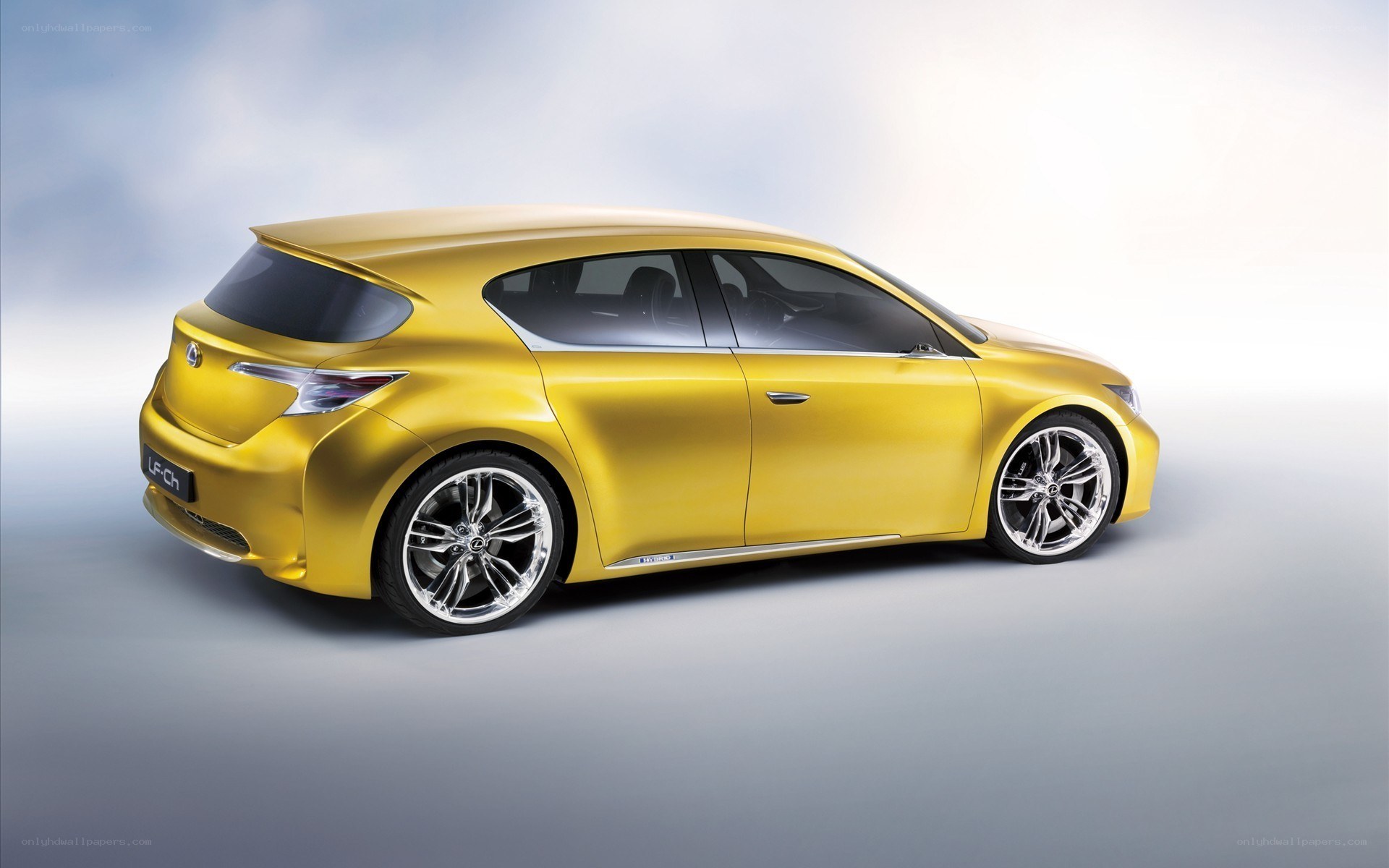 Yellow Lexus LF-Ch concept car