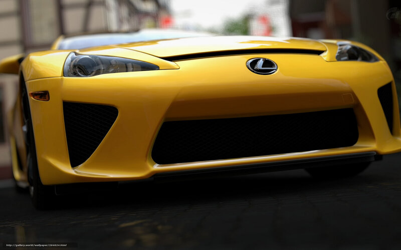 yellow lexus lfa sports car