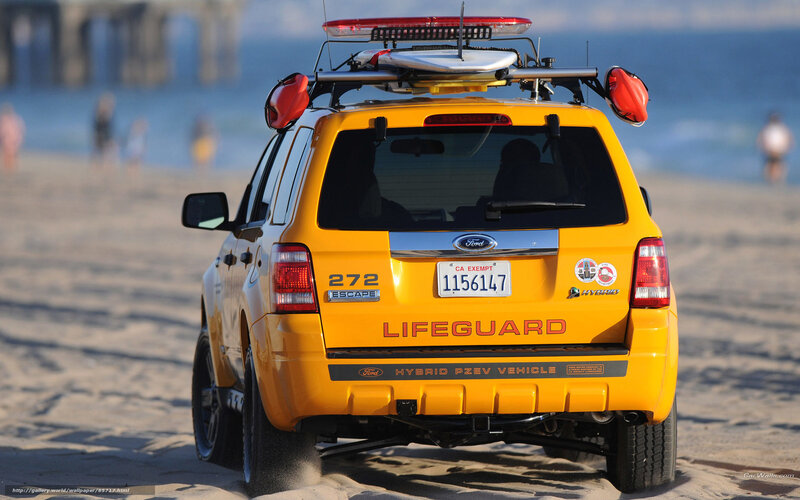 Yellow Lifeguard Vehicle — Calm