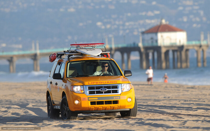 Yellow Lifeguard Vehicle