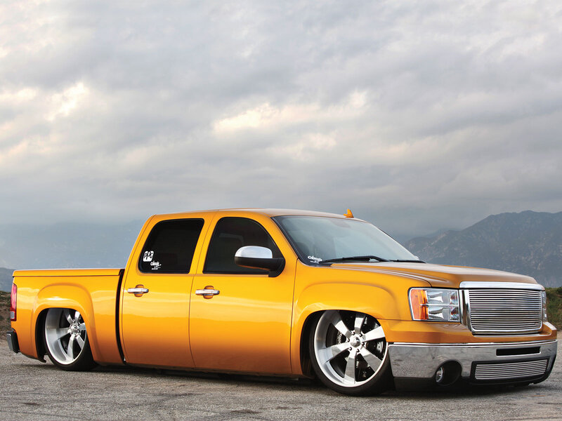 Yellow Lifted Truck — Dramatic
