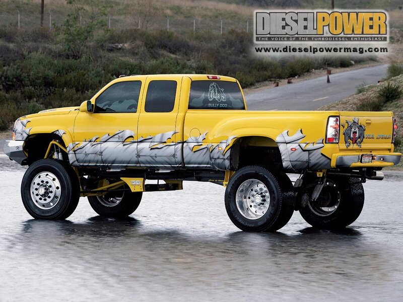 Yellow Lifted Truck