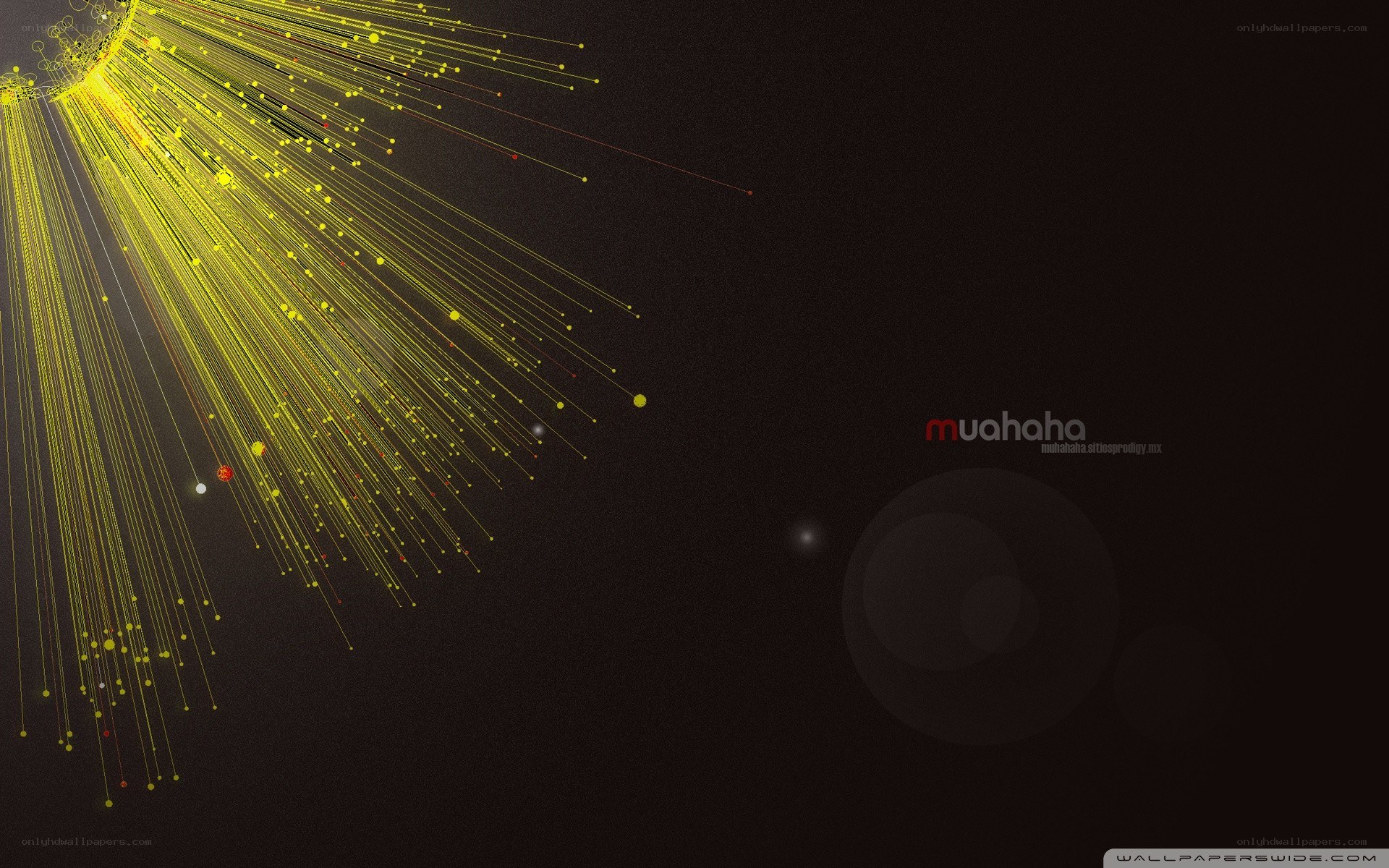 yellow light burst abstract