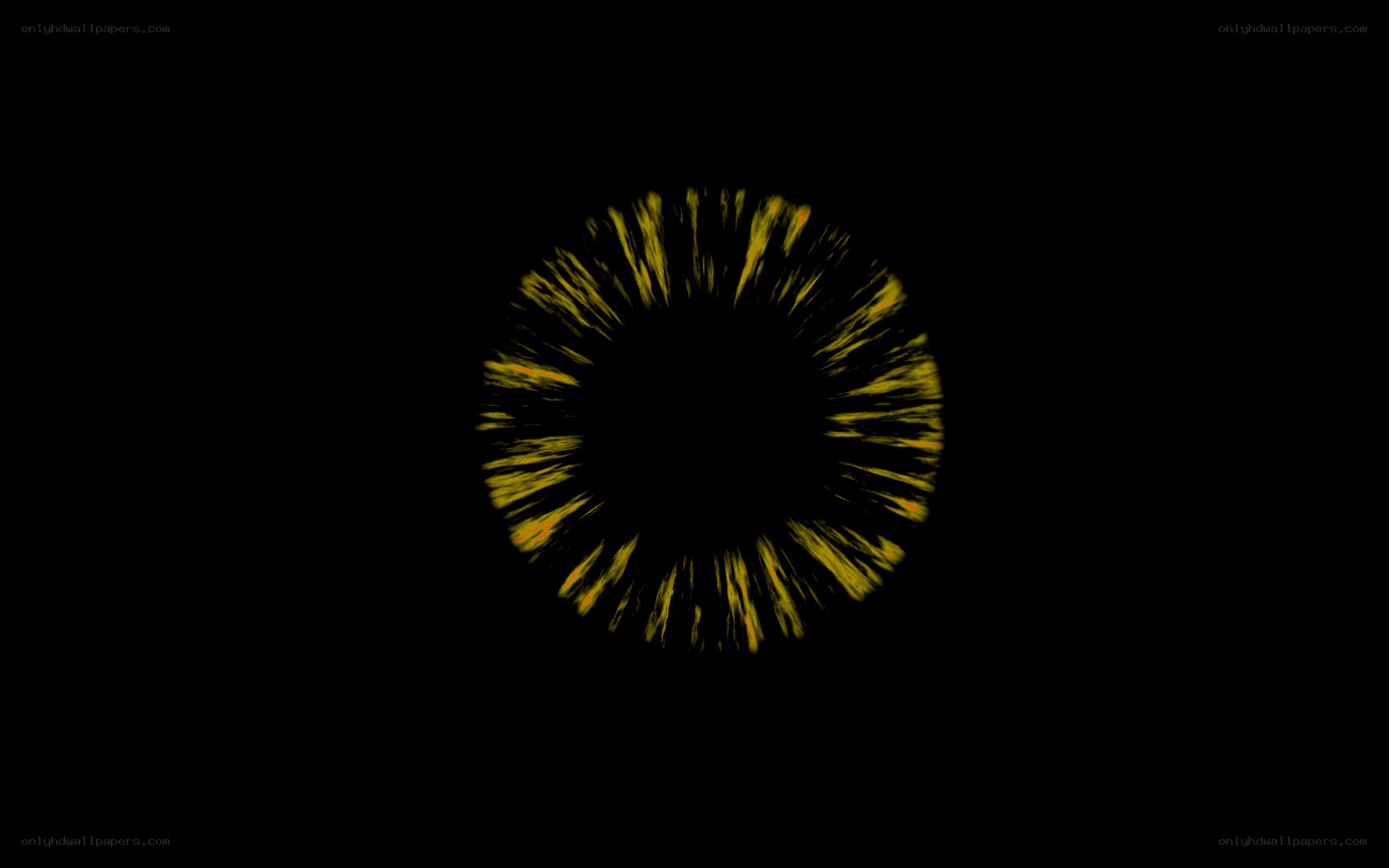 yellow light burst in darkness