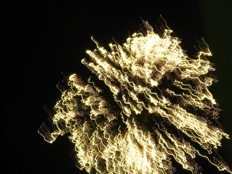 Yellow Light Trails — Dynamic, Night