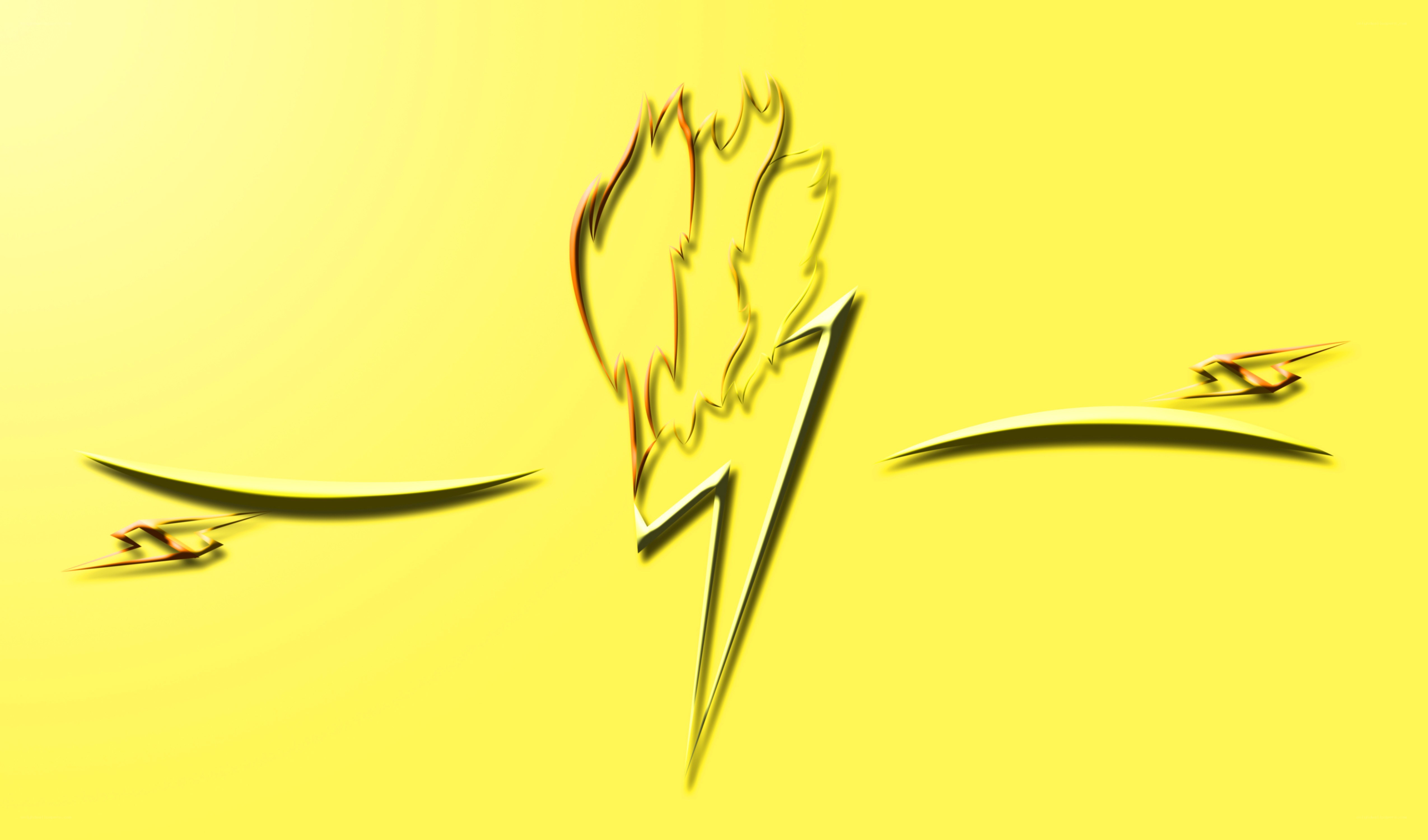 yellow lightning bolt design