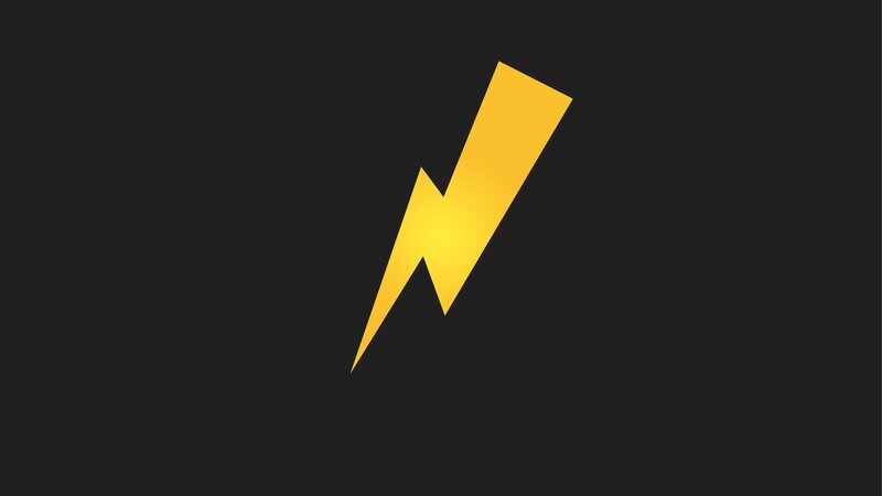 Yellow Lightning Bolt — Minimalist