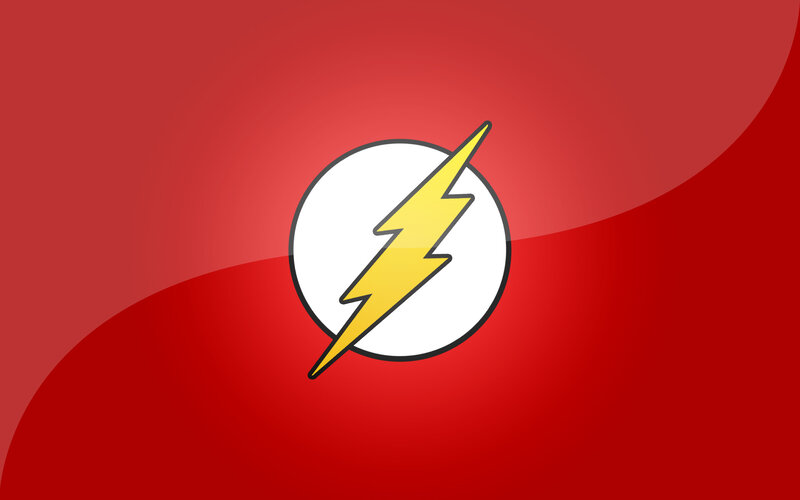 Yellow Lightning Bolt — Red, Bold
