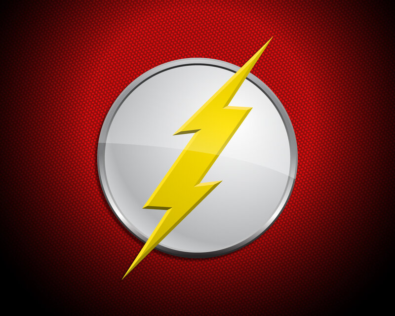 Yellow Lightning Bolt — Red, Dramatic