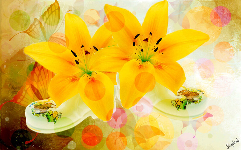 Yellow Lilies and Shoes