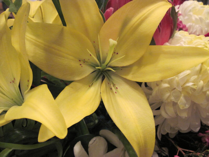 Yellow Lilies in Bouquet