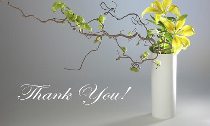 Yellow Lilies in Vase — White